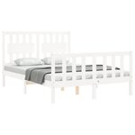 vidaXL Cadre de lit sans matelas blanc 120x200 cm bois de pin massif
