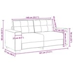 vidaXL Canapé causeuse gris foncé 140 cm velours