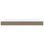 vidaXL Matelas de lit à ressorts ensachés fermeté moyenne Taupe 90x200x20 cm Tissu
