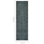 vidaXL Tapis de couloir lavable pliable Gris 60x300 cm Polyester