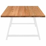 vidaXL Table à manger marron clair bois de chêne massif rectangulaire