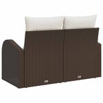 vidaXL Canapé de jardin Marron 124 x 62 x 69cm polyrotin