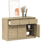 vidaXL Buffet SAUDA chêne 114x43x75 5 cm bois massif de pin