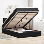 vidaXL Lit ottoman avec matelas noir 120x190 cm velours