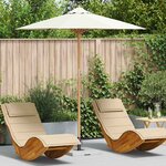 vidaXL Parasol de jardin Blanc crème 217 x 217 x 230 cm Bambou