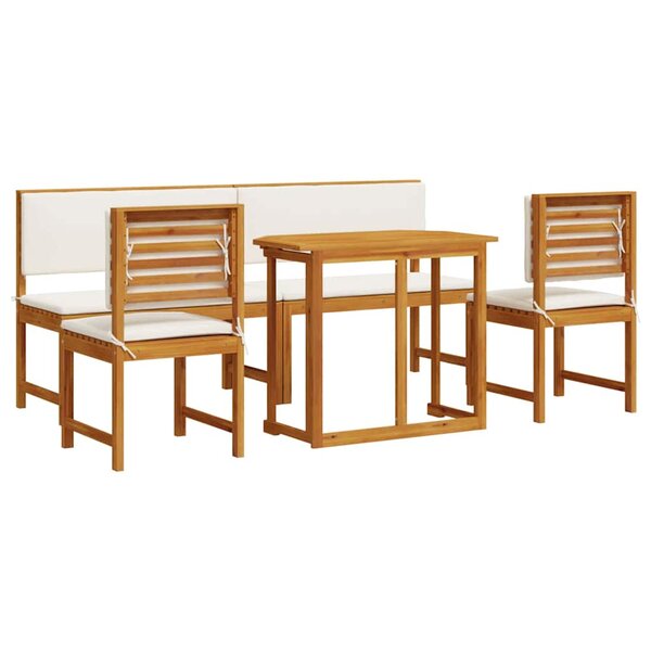 vidaXL Ensemble bistro de jardin 5 Pièces Marron Bois d'acacia massif