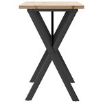 vidaXL Table à manger cadre en X 100x50x75 5 cm bois pin massif acier