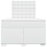 vidaXL Sommier à lattes de lit avec matelas Blanc 120x200cm Similicuir