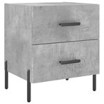 vidaXL Tables de chevet 2Pièces gris béton 40x35x47 5cm bois d’ingénierie