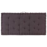 vidaXL Coussins de plancher de palette lot de 2 Coton Anthracite