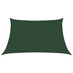 vidaXL Voile d'ombrage 160 g/m² Vert foncé 3/4x2 m PEHD
