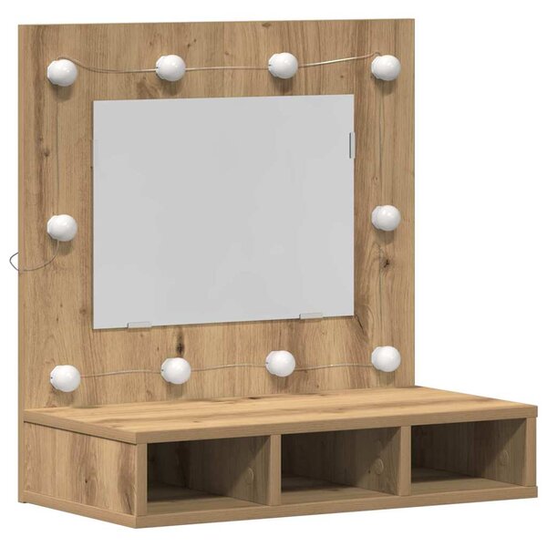 vidaXL Armoire Miroir avec étagère chêne artisanal 62 x 31 5 x 62 cm