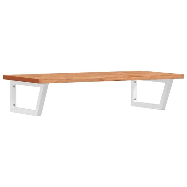 vidaXL Étagère de vasque murale acier et bois massif de hêtre