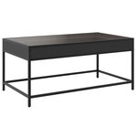 vidaXL Table basse avec LED infini noir 90x50x41 cm