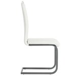 vidaXL Chaises à manger cantilever lot de 4 blanc similicuir