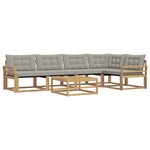 vidaXL Ensemble de canapés d'extérieur 6 pc Blanc et gris clair