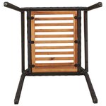 vidaXL Chaises de Jardin 4 Pièces Crème  Marron
