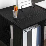 vidaXL Bureau avec Rangement Chêne noir 130 x 50 5 x 75 cm