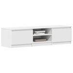 vidaXL Meuble TV Blanc 140x40x35 5 cm Bois d'ingénierie