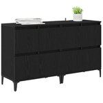 vidaXL Buffets 2 Pièces Chêne noir 60 x 35 x 70 cm Bois d'ingénierie