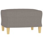 vidaXL Ensemble de canapés 3 Pièces avec coussins Taupe Tissu