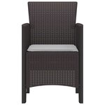 vidaXL Chaise de jardin 2 Pièces Marron 53 x 49 x 85 cm PP