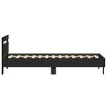 vidaXL Cadre de lit – Chêne noir  90x190 cm  en bois reconstitué.