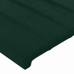 vidaXL Tête de lit avec oreilles Vert foncé 203x23x78/88 cm Velours