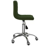 vidaXL Chaises pivotantes à manger lot de 2 Vert foncé Velours