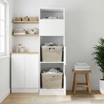 vidaXL Armoire à Laver Chêne noir 50 x 68 x 162 cm Bois d'ingénierie