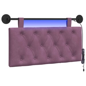 vidaXL Tête de lit suspendue Pourpre Velours