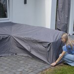 Madison Housse de meubles d'extérieur 320 x 255 x 70 cm Gauche Gris