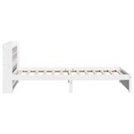 vidaXL Cadre de lit avec tête de lit sans matelas blanc 90x190 cm