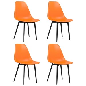 vidaXL Chaises à manger lot de 4 orange PP