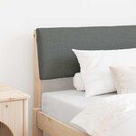 vidaXL Tête de lit capitonnée Gris foncé 100 cm Pin massif