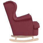 vidaXL Chaise à bascule rouge bordeaux 74x90x102 cm tissu