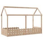 vidaXL Cadre de lit d'enfants forme de maison sans matelas pin massif