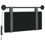 vidaXL Tête de lit suspendue Avec lumière LED Gris foncé Tissu