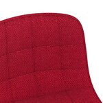 vidaXL Chaises pivotantes à manger lot de 2 rouge bordeaux tissu