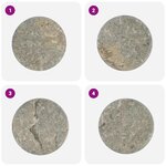 vidaXL Dessus de table Gris Ø40x2 5 cm Marbre