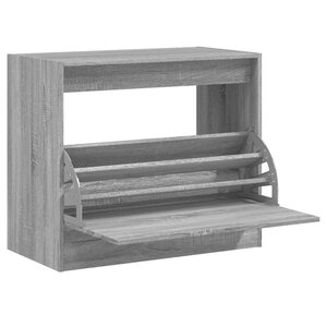 vidaXL Armoire à chaussures sonoma gris 80x42x69 cm bois d'ingénierie