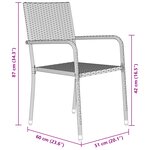 vidaXL Set de Salle à Manger de Jardin 5 Pièces Noir Rotin