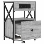 vidaXL Cabinet de chevet Sonoma gris 40 x 31 x 60 cm Bois d'ingénierie