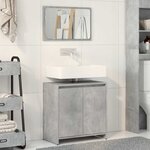 vidaXL Ensemble de meubles de salle de bain 2 Pièces gris béton