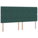 vidaXL Lit avec rangement et matelas Vert foncé 200 x 200 cm Velours