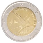 Pièce de monnaie 2 euro commémorative Estonie 2023 BU – Hirondelle rustique