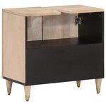 vidaXL Armoire lavabo de salle de bain bois massif de manguier