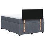 vidaXL Sommier à lattes de lit et matelas Gris foncé 120x200cm Velours