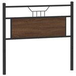 vidaXL Tête de lit chêne marron 100 cm bois d'ingénierie et acier