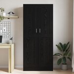 vidaXL Bibliothèque Chêne noir 82.5 x 30.5 x 185 cm Bois d'ingénierie